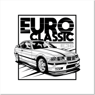 Classic Euro Car M3 E36 Posters and Art